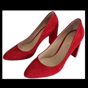M. Gemi Red Suede Lustro 90mm